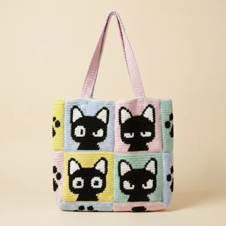 sac chat au crochet