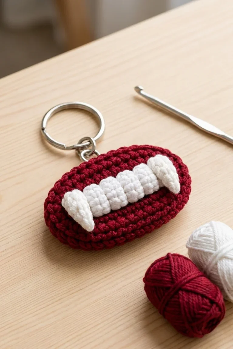 mini vampire crochet porte clés halloween