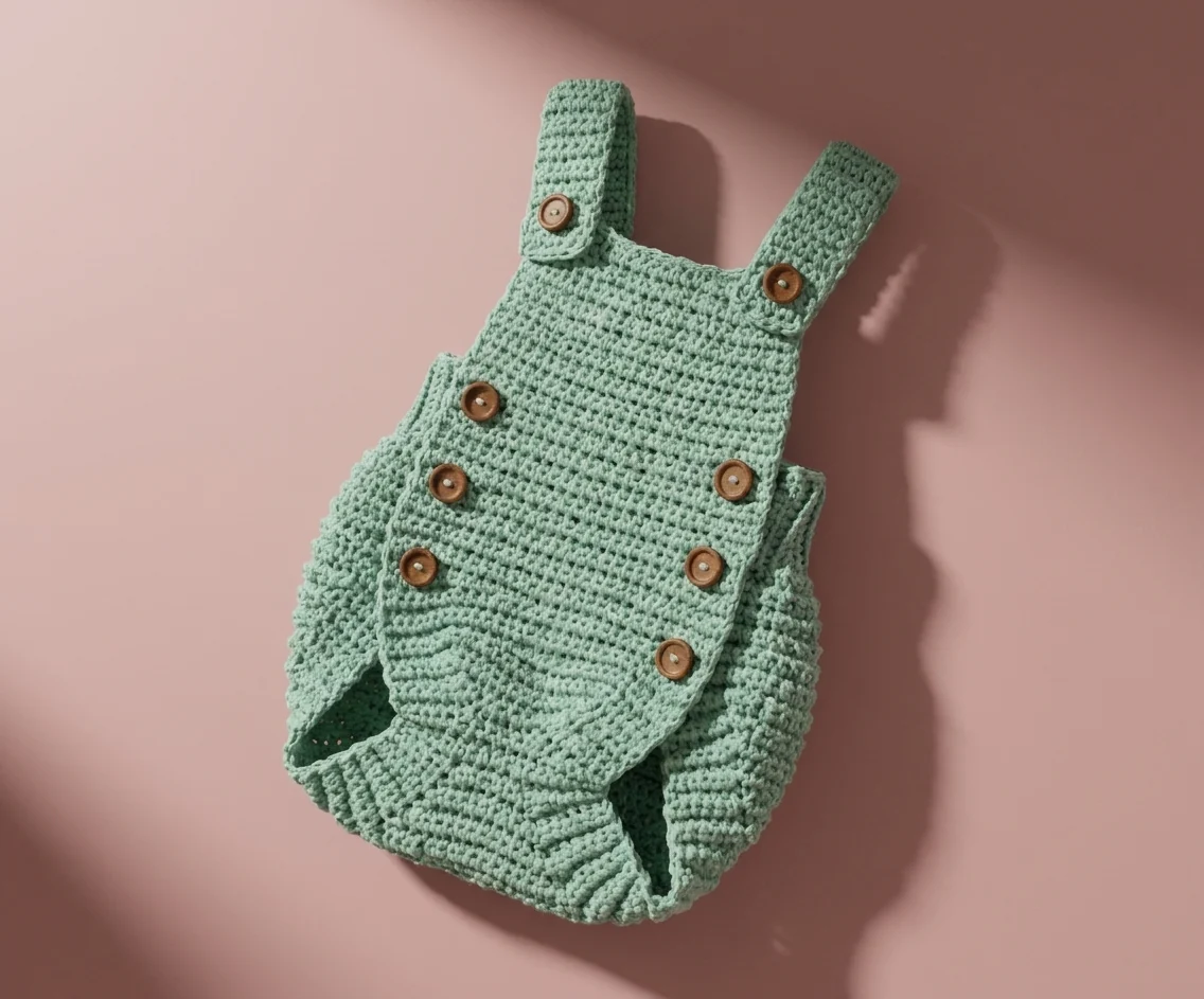 Autre angle de la barboteuse bébé au crochet