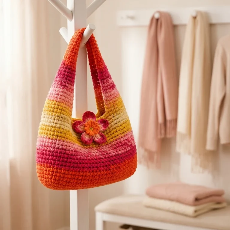 sac donut multicolore au crochet