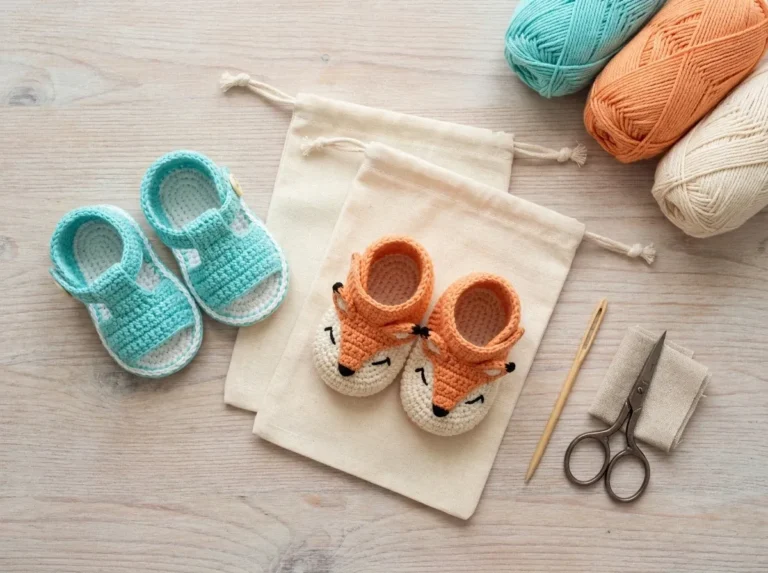 chaussons animaux au crochet